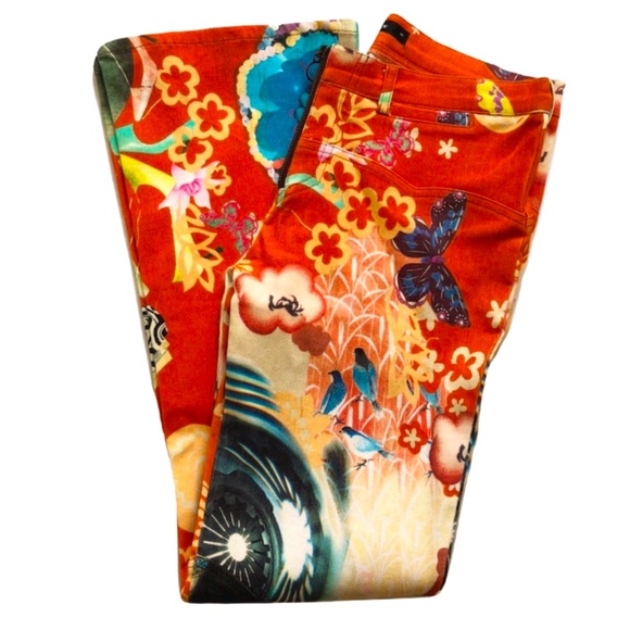 NWOT - Birds, Butterflies, Floral , Whimsy Fitted Flare Corduroys - Picture 2 of 15